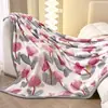 Manta de veludo de leite espessa, manta dupla face de fleece, lençol de cama de fleece de coral, manta de cochilo de peça única para dormitório estudantil