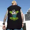 Camiseta Regata Masculina Tamanho Grande Verão Colete Fino Estilo Chinês Colete Marca da Moda Esportes Fitness Homens Gordos Tendência