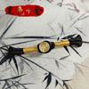 Botão de Fecho Cheongsam Fio de Ouro Enrolado Botão Borla Longa e Curta Estilo Nacional Botões Tecidos à Mão Hanfu Traje Tang