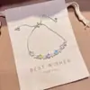 Pulseira Estrela de Zircônia Colorida Fresca e Delicada de Verão Joias Dopamina para Meninas