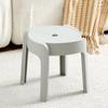 Taburete de plástico grueso apilable para el hogar, mesa de comedor, banco, taburete redondo, taburete alto creativo de moda, silla nórdica sencilla
