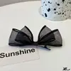Pasador de Pinza para el Cabello con Lazo de Gasa Negra Pinza Lateral para Flequillo de Mujer Pinza para Mechones Sueltos Pinza de Pato Pinza para el Cabello Accesorios para el Cabello Elegante