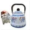 Olla de Esmalte Puede Usarse Directamente al Fuego Esmalte 2.5L Olla de Esmalte Cafetera de Porcelana Esmaltada Tetera Cocina de Inducción Olla de Esmalte Rusa