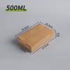 Pollo crujiente arroz comida rápida para llevar lonchera desechable embalaje de papel Kraft engrosado lonchera para ensalada rectangular borde rasgable