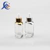 Xingboto Frasco de Vidro com Conta-gotas 30ml para Óleo Essencial e Skincare, Frasco Plano Personalizável para Essência, Frasco de Base, Frasco de Perfume
