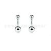 Anillo para el ombligo de titanio aleación G23 de doble bola con rosca externa F-136 bola de titanio clavo para el ombligo perforación corporal piercing joyería para el ombligo