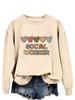 Amazon eBay suéter casual elegante cuello redondo trabajador social otoño e invierno letra interior manga larga