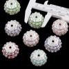 Bola de diamante con incrustaciones de perlas de color de industria pesada que puede usar cuentas de agujeros rectos DIY, cadena para teléfono móvil, llavero, cadena para bolso, accesorios