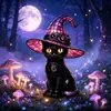 Lámparas de Sombrero de Bruja de producto nuevo transfronterizo resina gótico noche de Halloween lámpara de sombrero de gato de bruja adorno de lámpara