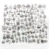Paquetes Mixtos de 100/300 Piezas Colgantes Pequeños de Plata de Xizang para Pulseras, Collares y Accesorios de Joyería de Aleación para Manualidades al por Mayor
