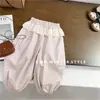 Pantalones de niña verano nuevo estilo infantiles ajustados estilo coreano modernos casuales para usar en verano pantalones tipo linterna comercio exterior