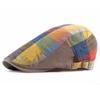 Chapéu de Aba Curva Estilo Coreano Colorido Xadrez de Pato Fino para Primavera e Verão, Boina para Homens e Mulheres, Chapéu de Sol para Exterior m