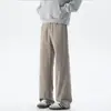 Pantalones Casuales Sueltos de Pierna Ancha Rectos de Color Sólido para el Verano 2026 Pantalones de Mezclilla Versátiles para Hombre