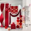 Set de Decoración de Habitación de Boda para el Novio y la Novia, Decoración de Pared de Fondo para Dormitorio y Sala de Estar de Casa Nueva, Pegatinas de Pared con Palabra Feliz, Artículos de Boda