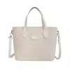 Bolso de hombro moderno de cuero encerado, bolso de mano vintage de alta calidad, bolso cruzado versátil con textura tejida para el trabajo
