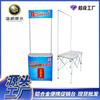 Estante de exhibición de mesa de promoción portátil de aleación de aluminio, mesa de promoción para centro comercial, mesa de prueba, mesa de promoción plegable de malla, fabricante de mesa de promoción de aluminio.