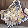 Lenço de seda pequeno quadrado estilo chinês para mulheres, lenço de cabeça para primavera, outono e verão, para combinar com blusas, protetor de pescoço, estilo fino, adequado para mães