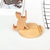 Soporte de madera para teléfono móvil creativo Pony teléfono móvil caballo espalda moneda Haya persona perezosa soporte para teléfono móvil logotipo grabado