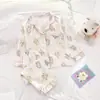 Pijama Cartoon de Algodão Nuvem para Crianças, Primavera e Outono, para Meninas, Conjunto de Calça Comprida e Manga Longa, Roupa de Casa para Meninos e Crianças Mais Velhas