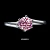 En stock venta al por mayor anillo de plata 925 seis garras con ocho corazones y ocho flechas color D color anillo de diamante Mosan para mujer anillo de diamante brillante anillo de boda