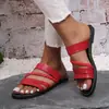 2026 Moda transfronteriza versátil elegante diseño de correa tejida sandalias cómodas adecuadas para el verano vacaciones en la playa