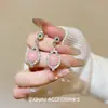 Elegante y fresco conjunto de collar de un solo lado azul-rosa estilo palacio, moderno, exquisito, de alta gama, finamente elaborado, cadena ligera de lujo para la clavícula