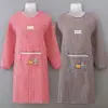 Delantal de cocina para el hogar, de manga larga, diseño lindo, adecuado para otoño e invierno, impermeable, para trabajar en restaurantes o catering, y como prenda protectora para la cintura, para adultos
