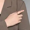 Anillo Qianfeng de Acero de Titanio Nuevo Europeo y Americano Incrustado de Diamantes para Mujer, Joyería de Lujo Ligero de Nicho, Anillo de Cola Completamente Diamantado que No se Desvanece