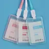 Youhe 6072-6071 juego de tarjetas duras transparentes impermeables de doble cara con cordón tamaño de página interior de tarjeta de trabajo 5.4*8.5cm
