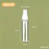 En stock al por mayor botella cuadrada de 50 ml, botella pulverizadora transparente de PET de hombro plano de 100 ml, botella pulverizadora pequeña portátil, botella dispensadora de alcohol