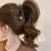Presilha Garra para Rabo de Cavalo Alto Estrela Dourada para Mulheres, Estilo Novo High-End 2026, Acessório de Cabelo Presilha Tubarão para Penteado no Topo da Cabeça