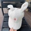 Novo Chapéu para Mulheres Outono e Inverno Espessado Quente Boné de Beisebol Fofo Super Fofo Orelhas de Coelho Pelúcia Boné com Aba Tendência