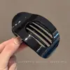 Pinza de acetato plana con garra estilo coreano para mujer, pinza para el pelo elegante y exquisita para la parte posterior voluminosa de la cabeza, peinado semi-recogido, pinza de tiburón grande