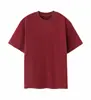 Camisa de manga corta pesada desgastada de 430 g (Hilo doble de 16 hilos) camiseta de moda con cuello redondo, casual y cómoda con diseños estampados y bordados