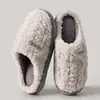 Pantuflas de algodón para mujer para otoño e invierno, de suela gruesa, antideslizantes, cálidas y afelpadas, adecuadas para uso en interiores, y también disponibles en estilo de pareja para hombre