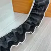 Ribete de Borde de Cortina, Accesorios para Ropa, Ribete de Encaje, Ribete Plisado Acordeón para Faldas Lolita, Ribete de Encaje Plisado