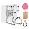 Gancho para lavabo de acero inoxidable, sin rastro, gancho adhesivo sin clavos para baño, estante de pared para lavabo, almacenamiento para fregadero de cocina