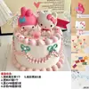 Fiesta de Té Maid Melody Kuromi KT Cat Adornos para Decoración de Pasteles Accesorios de Princesa Rosa para Niña