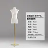 Mannequin Feminino de Meio Corpo com Cobertura de Tecido, Adereço de Exibição com Membros Móveis para Vitrine de Loja de Roupas