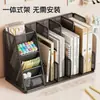 Escritorio Estantería Portadocumentos Estante Metálico Organizador Cajas de Almacenamiento para Carpetas Suministros Juego Completo
