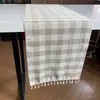 Toalha de Mesa Xadrez Natalina Estilo Americano, Poliéster-Linho, Impermeável, à Prova de Óleo, Resistente ao Calor, Bordada, Espessada, Adequada para Uso em Hotel e Casa, Toalha de Mesa Redonda