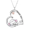 Pequeo Mono Lindo Dibujo Animado Personalidad Moda Versátil Simple Colgante en Forma de Corazón Collar Nuevo Conmemorativo Fresco Collar