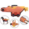Traje de baño para mascotas ajustable de venta cruzada para primavera y verano, chaleco salvavidas de seguridad con arnés para perros