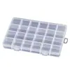 Caja de Almacenamiento de Plástico PP Desmontable de 24 Compartimentos con Ranuras para Gomas Elásticas, Cuentas, Tornillos, Velas, Ferretería y Herramientas