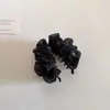 Pinza de Plátano de Malla con Volantes y Pedrería Esponjosa Estilo Coreano Suave Pinza Vertical para Cola de Caballo Alta Pinza de Pelo Estilo Perezoso Accesorio para el Cabello