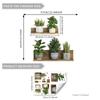 Y1735 Adesivos de Parede Decorativos Criativos de Plantas Verdes em Vasos para Sala de Estar, Varanda e Parede de Fundo Autoadesivos