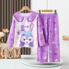 Pijama de Niña para Primavera y Otoño Manga Larga Princesa Niñas Niños Grandes Verano Aire Acondicionado Ropa de Casa Conjunto de Dos Piezas Venta al por Mayor