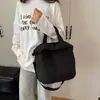 Bolsa de Ombro Lisa Simples, Bolsa Transversal de Alta Qualidade para o Dia a Dia, Aparência Sofisticada, Grande Capacidade, Bolsa Tote Portátil Texturizada