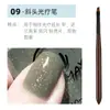 Pinceles para Manicura Transfronterizos, un Juego Completo de 12 Soportes de Madera para Bolígrafos, Bolígrafos de Línea Fina Pintados, Bolígrafos de Cristal para Fototerapia, Pinceles para Difuminar, Venta al por Mayor