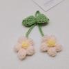 Pingente de flor puff gancho de mão flor de lã cinco pequenas flores faça você mesmo bolsa de roupas chaveiro acessórios de joias